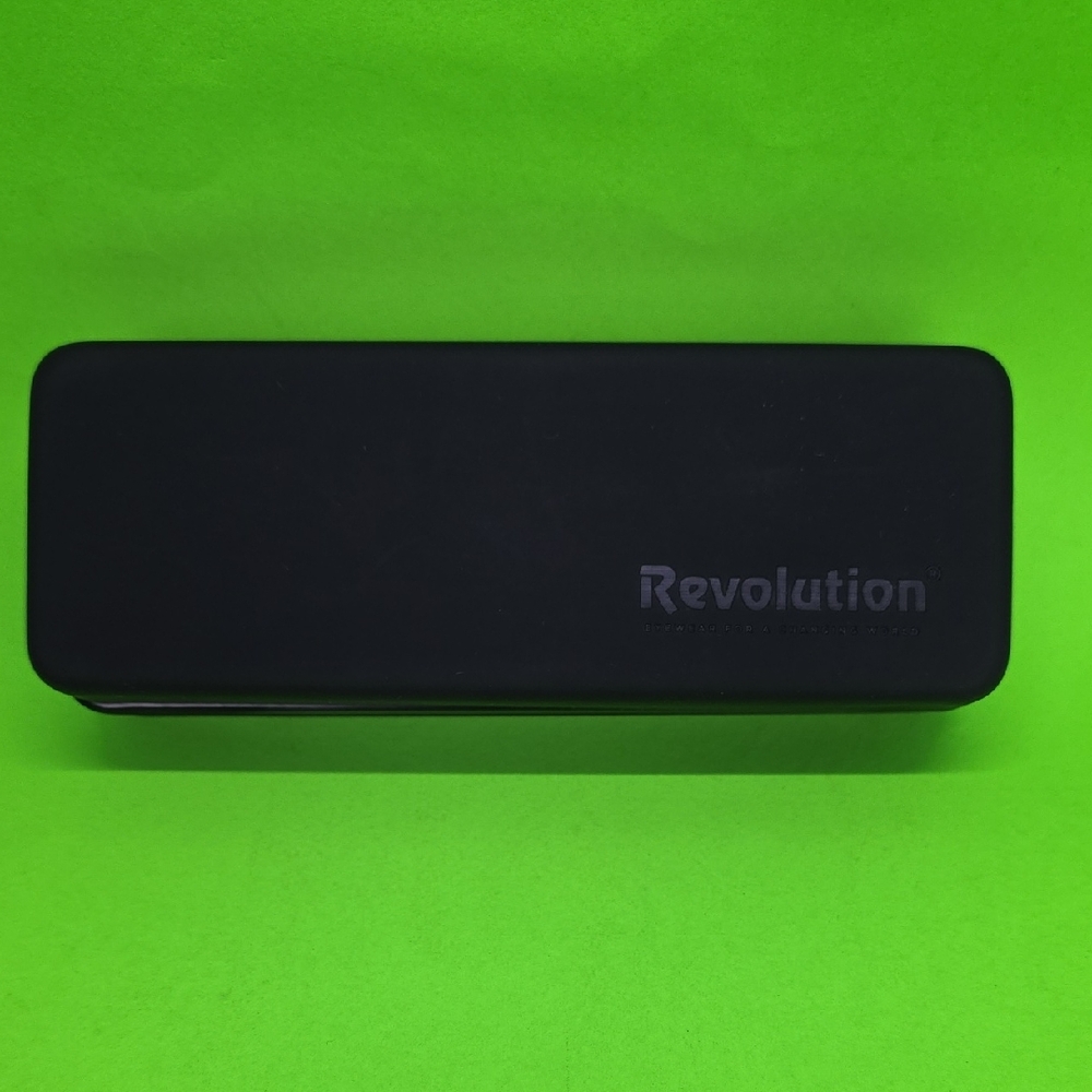 Revolution Black Clamshell Eyeglass Case (Case Only, No Glasses)